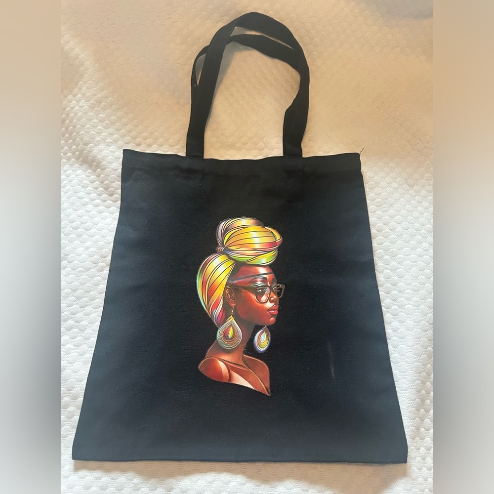 Black Queen Tote Bag , Reusable shopping bag ❤️ - Picture 2 of 2